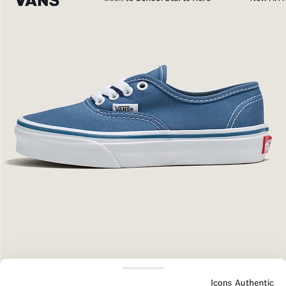 Vans Authentic Denim Blue Sneakers with White Accents